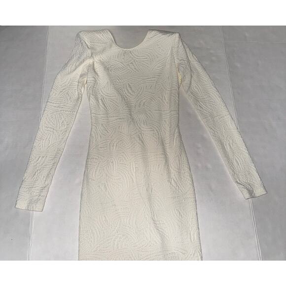 backSTAGE Dresses & Skirts - Backstage Womens XS Dress 80s Textured Bodycon Mini Low Back Feminine Lined Glam